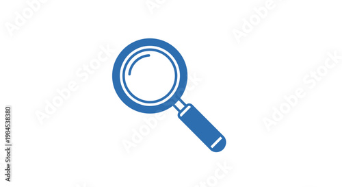 Magnifying glass illustration representing search, analysis and exploration of information