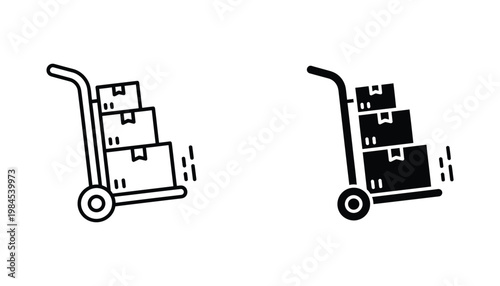 Hand Truck Boxes Delivery Service Logistics