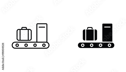 Airport Luggage Scanner Conveyor Belt Security Check
