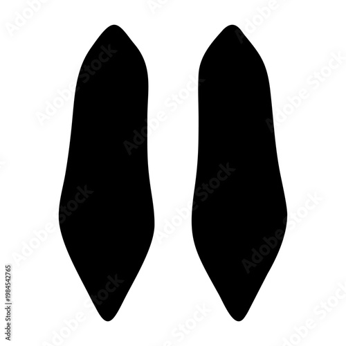 Elegant Black Stiletto Heels Silhouette.