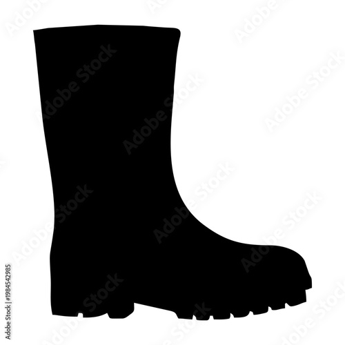 Black Silhouette of a Work Boot.