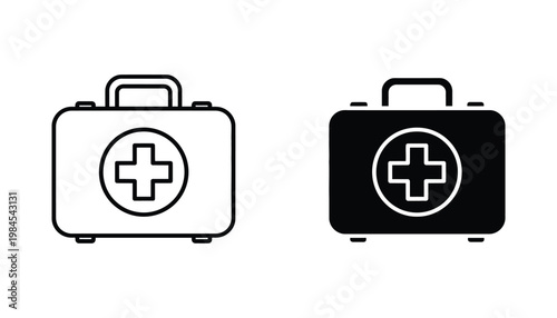 Medical Kit Icon Health Aid Box Emergency First Aid Supplies