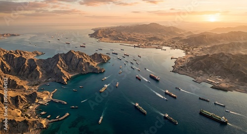 Strait of Hormuz aerial view