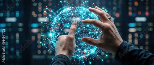 Digital Interaction with Global Network Visualization of Data Connections in a Technological Environment