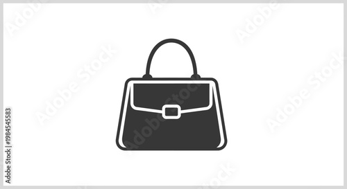 Illustration of a stylish handbag on a white background, perfect for design usage