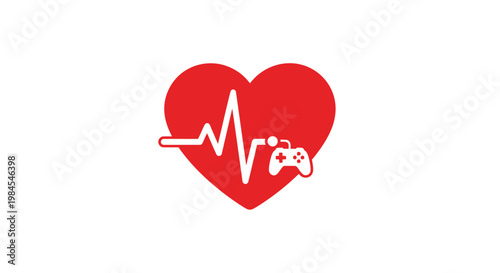 Heartbeat and Gaming Fusion: A Visual Representation of Passion and Digital Entertainment