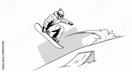 snowboarder performing trick on ramp