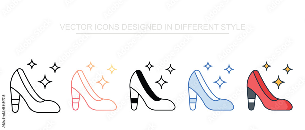 Obraz premium High Heel Icon Set