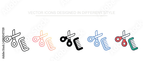 Hair Cut Icon Set