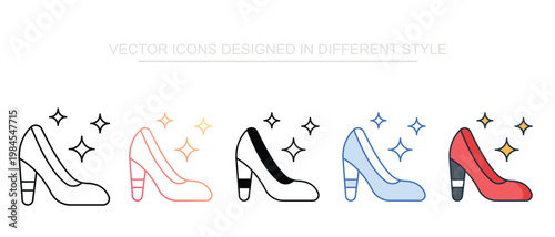 High Heel Icon Set