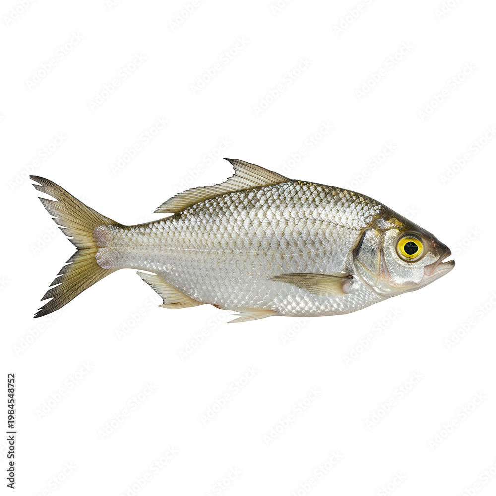 Fototapeta premium Silver bream fish close up isolated on transparent background