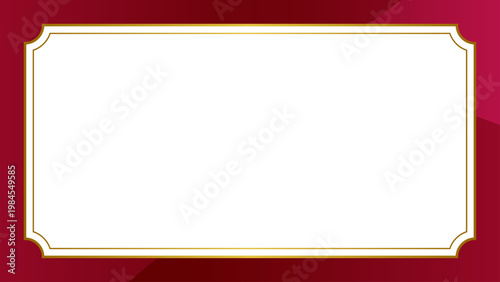 高級感あふれるフレームの招待状テンプレート背景デザイン素材　赤