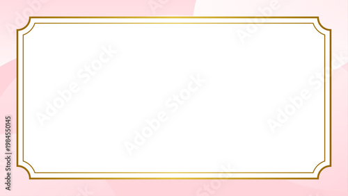 高級感あふれるフレームの招待状テンプレート背景デザイン素材　ピンク