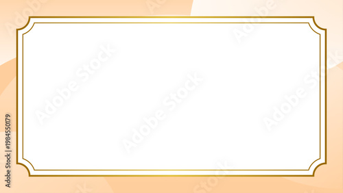 高級感あふれるフレームの招待状テンプレート背景デザイン素材　オレンジ