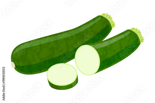 手描き風ズッキーニのベクターイラスト