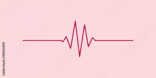 Vector illustration of an abstract heartbeat pulse line forming a heart shape for medical cardiology monitor ekg cardiogram and healthcare life concept