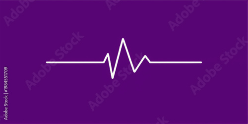 Digital illustration of a green and blue heart beat cardiogram forming a heart shape on a medical monitor screen representing a healthy pulse rate ekg wave and cardiology hospital test
