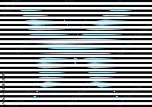 Glitchy digital distortion effect with blue and black stripes on screen