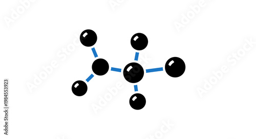 Molecular structure illustration depicting connections and relationships in a scientific context