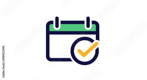 A vibrant calendar icon symbolizing event completion, scheduling, and efficient time management