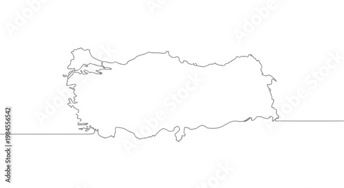 Turkey map outline