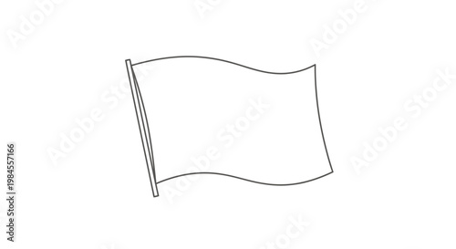 waving blank flag icon