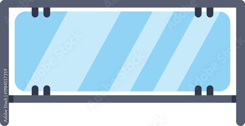 Outdoor commercial advertising sign stand with a clear panel for public information