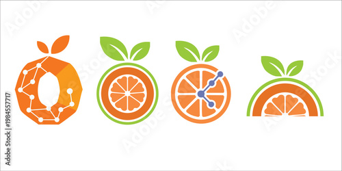Best Quality Orange health  Logo Icon set . (all in one amazing logo icons )2