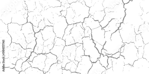 a black and white vintage of cracked concrete scribble effect, old wall background crack vector, grunge texture, Fractured texture ground