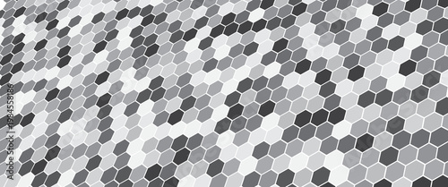 Gray, black, white beehive background. Honeycomb, bees hive cells pattern. Bee honey shapes. Vector geometric seamless texture symbol. Hexagon, hexagonal raster, mosaic cell sign or icon.