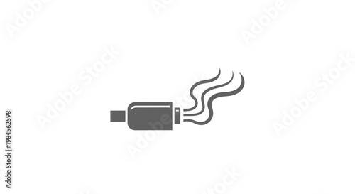 Exhaust icon design with smoke, representing a vehicle emission concept, illustration