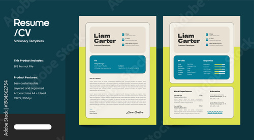 Modern CV Resume Design Template