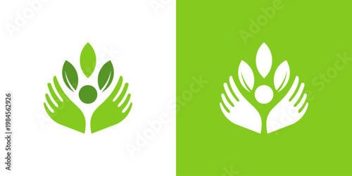 Dual meaning logo combining people and care elements, symbolizing compassion, support, trust, community well-being, and a human-centered approach to helping and nurturing others.