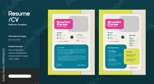 Modern CV Resume Design Template