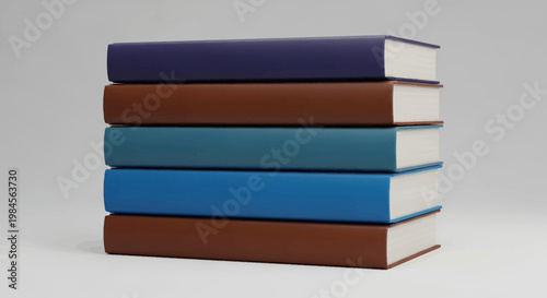 A stack of colorful books, a visual representation of reading, study and education.