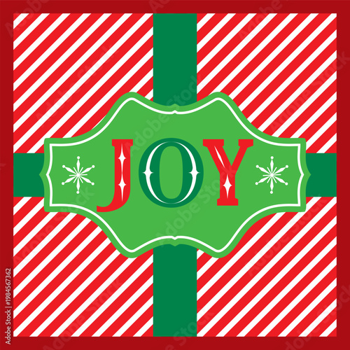 joy christmas greeting card design