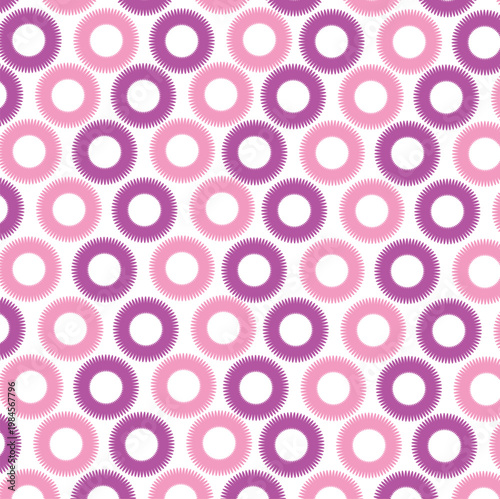 Modern Pink Radiant Gear Circle Background