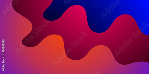 Red Blue Gradient Wave Abstract Background