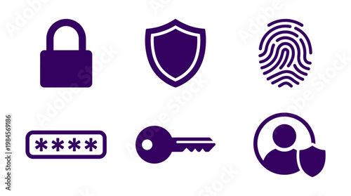 Security icons for protection and safety.