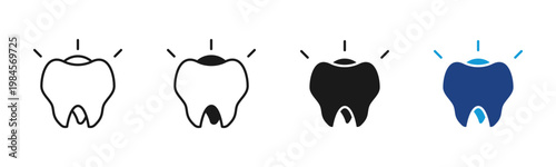 Gum Health icon set multiple style collection