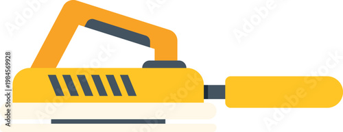 Electric orbital sander on white background, illustrating a power tool for sanding and polishing