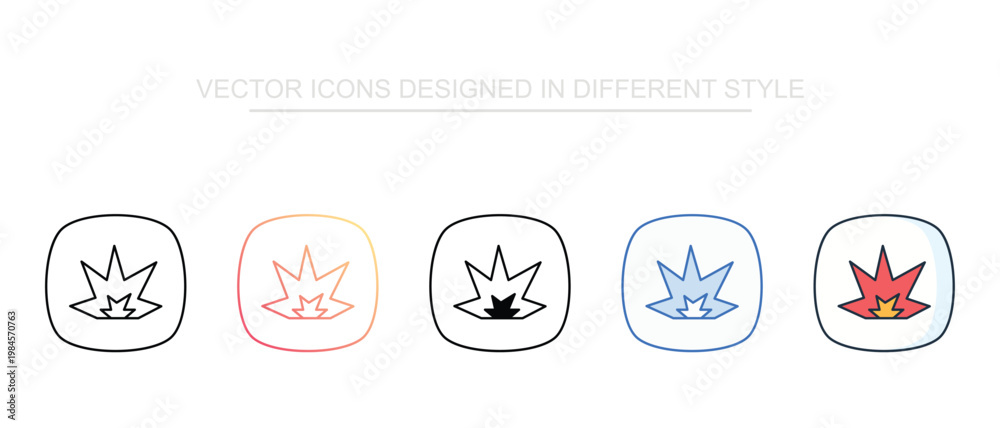 Fototapeta premium Explosion Icon Set