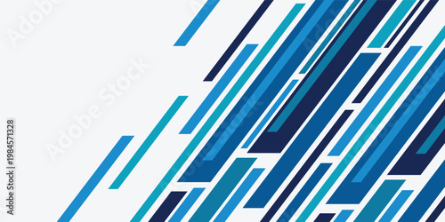 Abstract Blue Geometric Technology Background With Dynamic Diagonal Lines For Modern Design