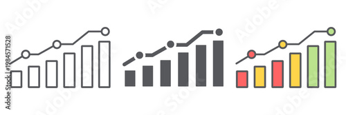 Diagram line icon, report and graph, growth chart sign, vector graphics, a linear pattern on a white background.