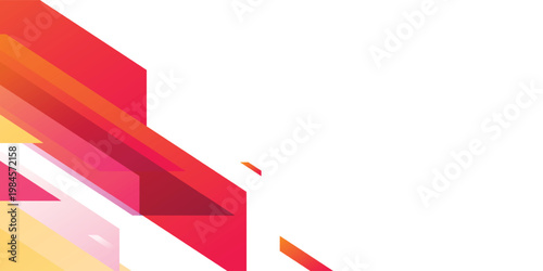 Abstract Geometric Background With Dynamic Diagonal Red, Pink And Orange Shapes For Modern Design eps10