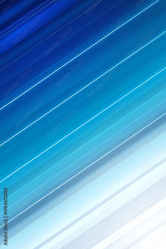 Fototapeta premium Blue Abstract Business Brochure Featuring High Speed Dynamic Diagonal Gradient Stripes