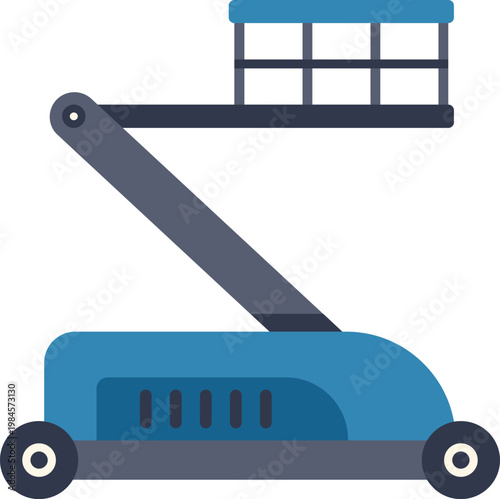 Industrial boom lift machinery providing elevated access for construction and maintenance