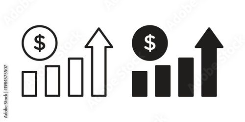 Chat arrow grow icon graphic vectors for website design