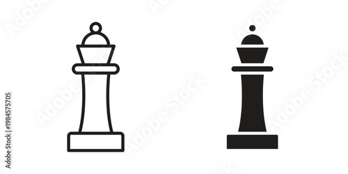 Chess queen icon graphic vectors for website design