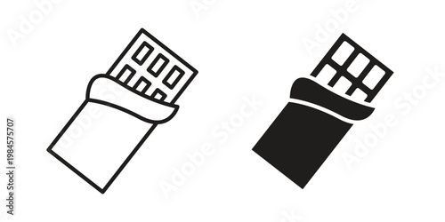 Chocolate icon graphic vectors for website design